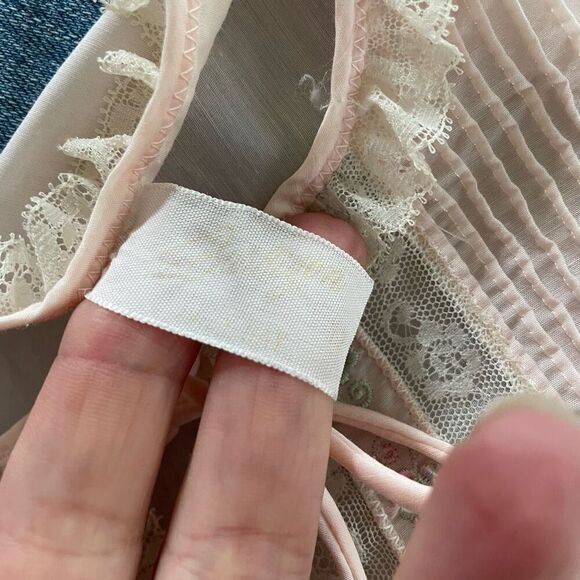 Vintage Barbizon Pink 2pc Pajama Lounge Set SS Top Pants S - Picture 10 of 10